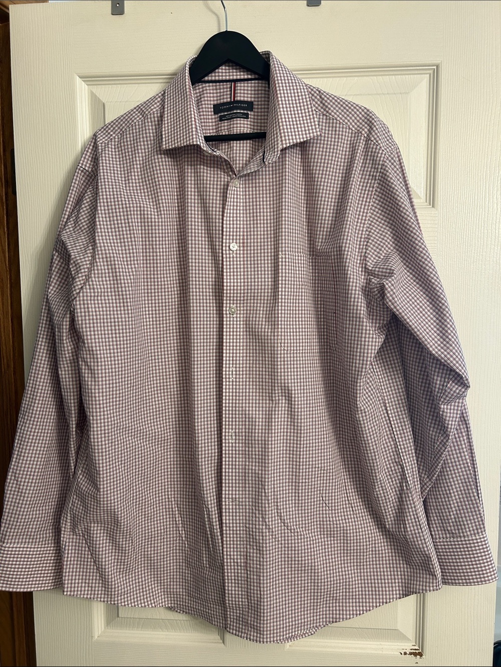 Van Heusen Men's red and blue Small Check Dress Shirt